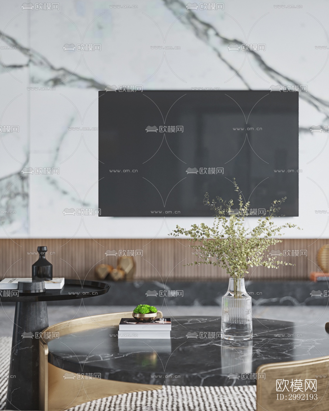 现代平层效果图下载（渲染图4）