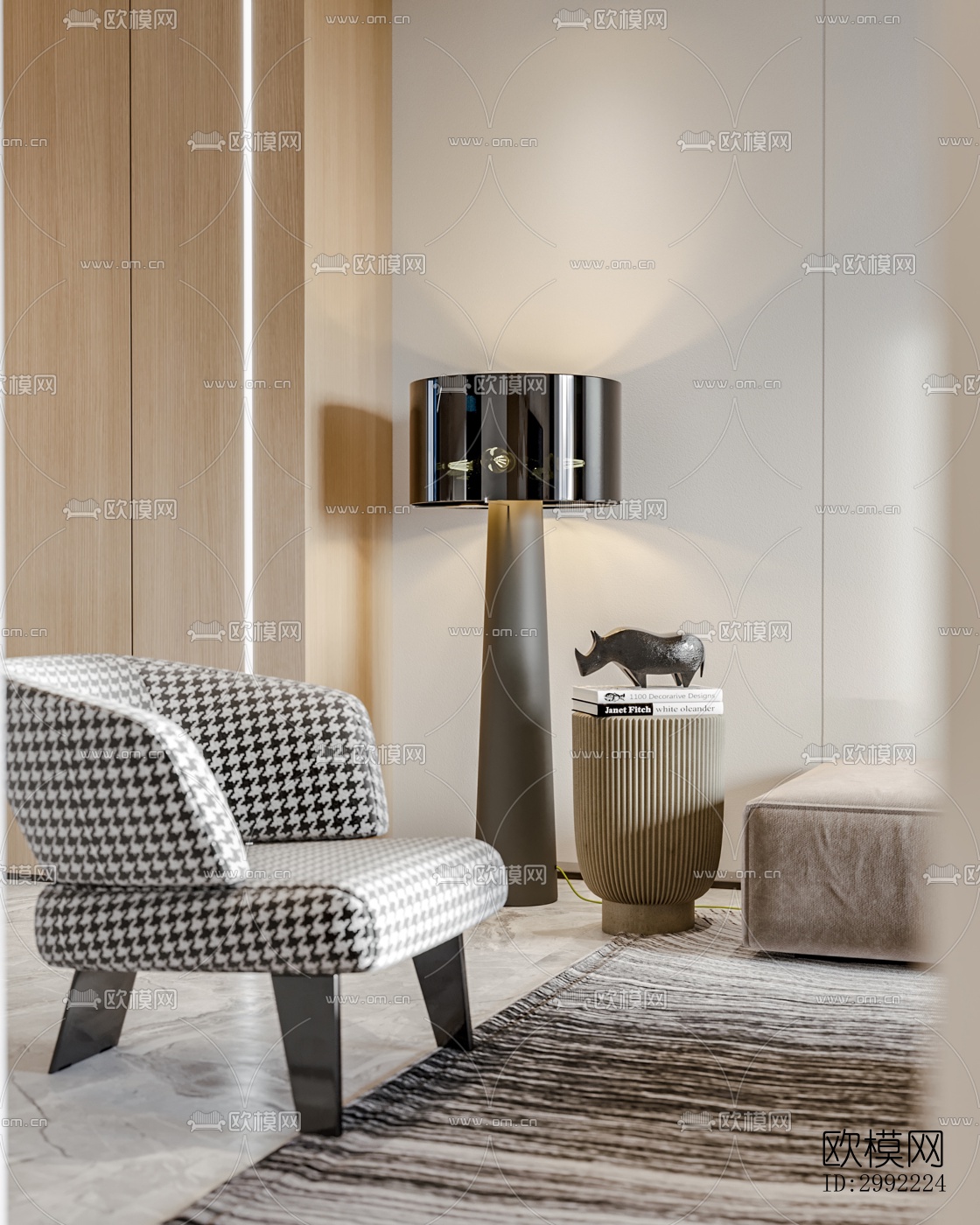 现代平层效果图下载（渲染图3）