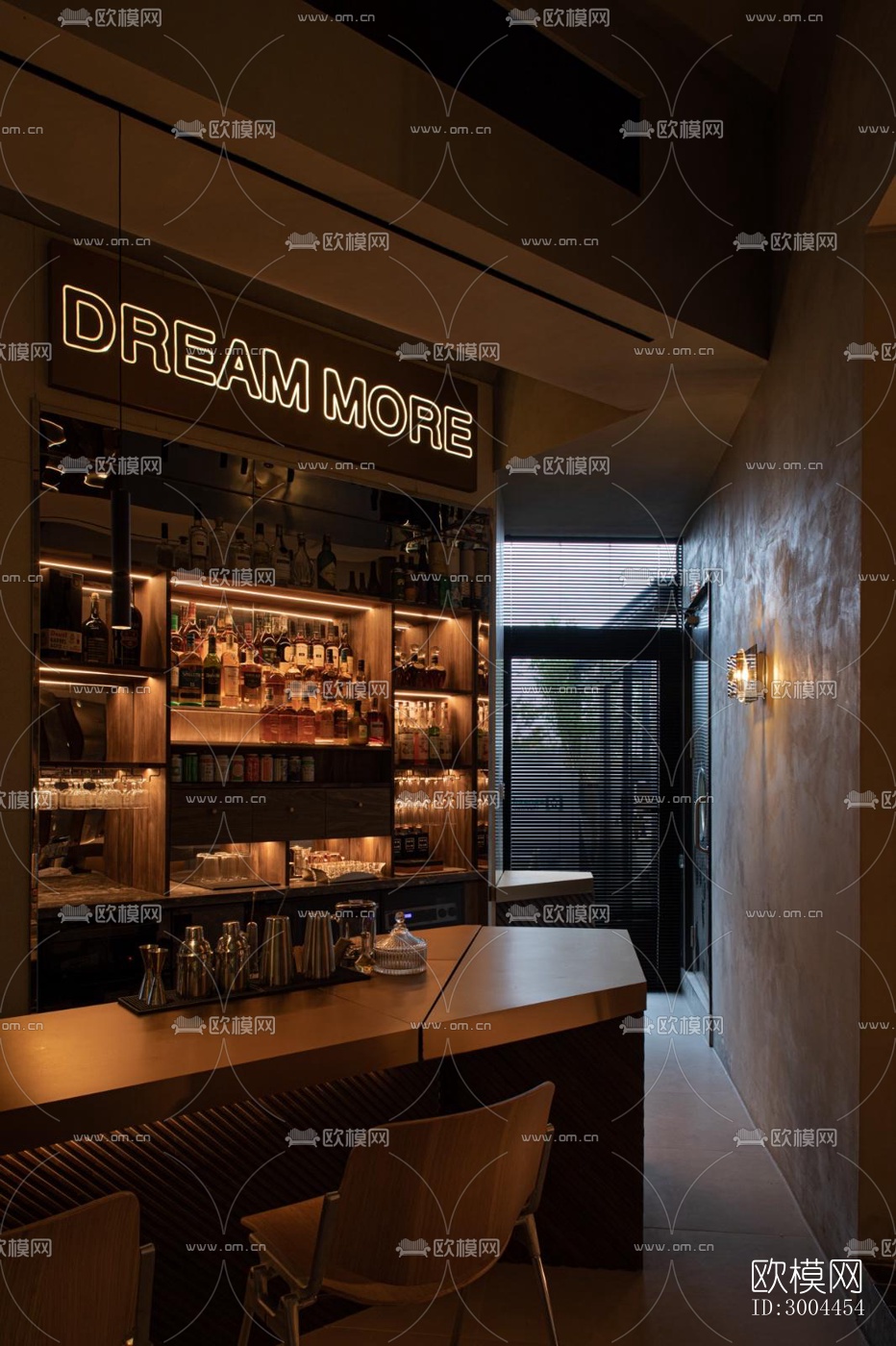 现代西餐厅效果图下载（渲染图5）