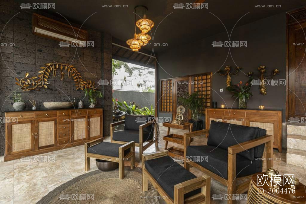 东南亚酒店民宿效果图下载（渲染图2）