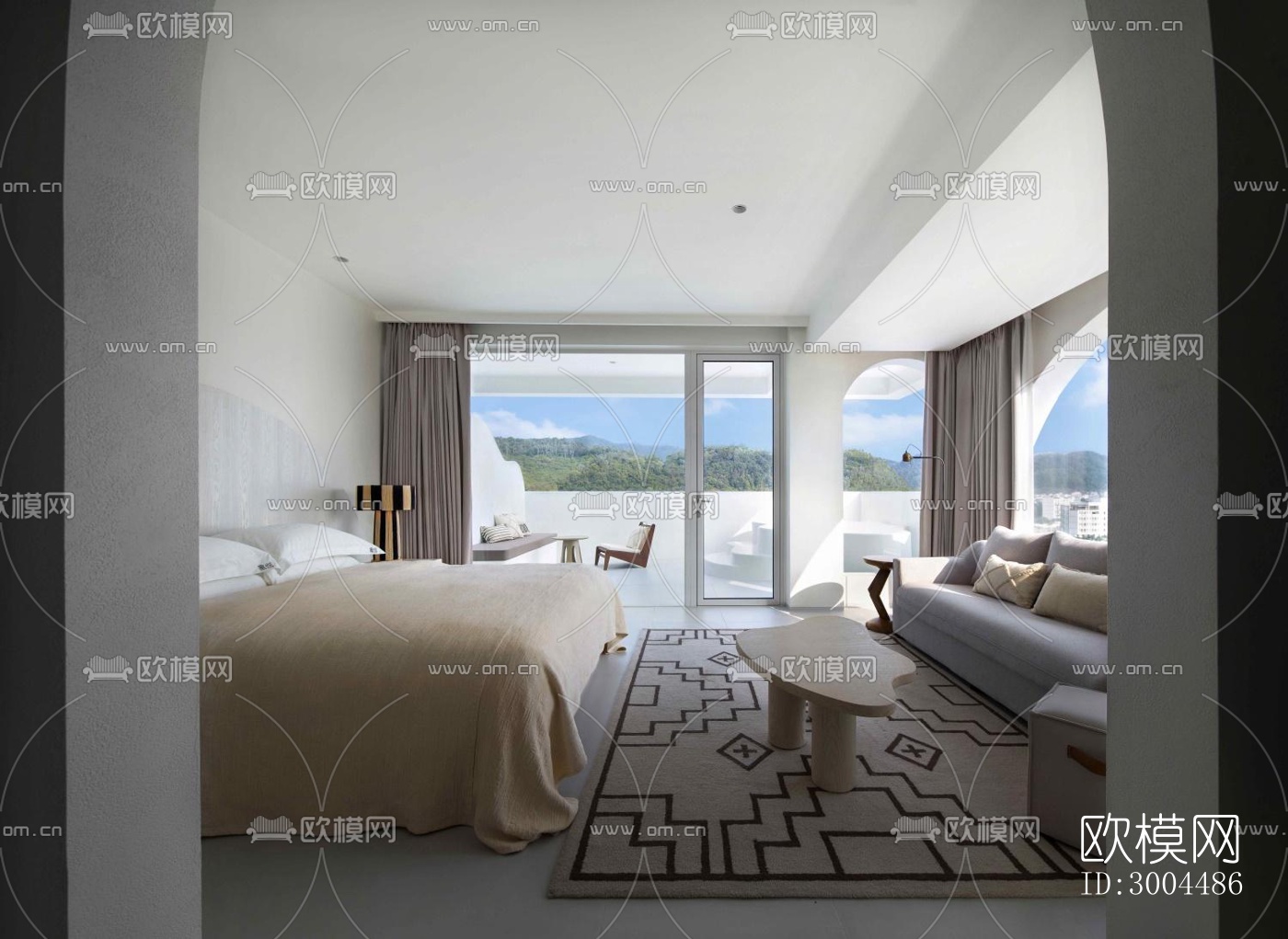 现代酒店民宿效果图下载（渲染图15）