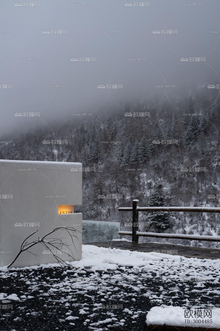 现代酒店民宿效果图下载（渲染图10）