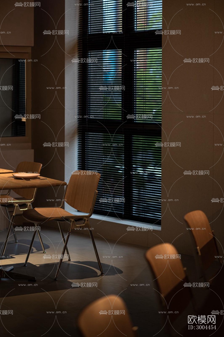 现代西餐厅效果图下载（渲染图17）