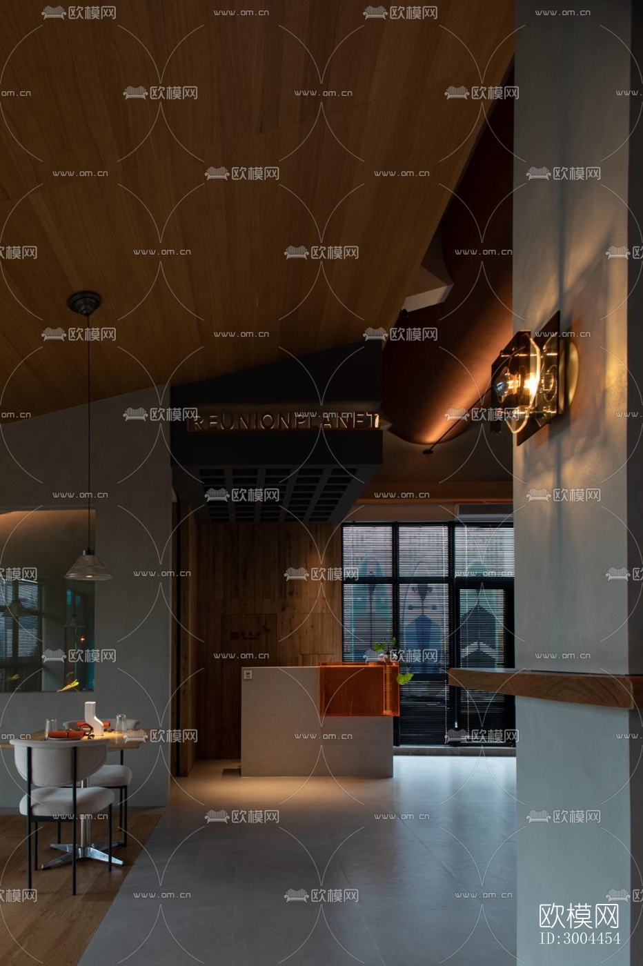 现代西餐厅效果图下载（渲染图20）