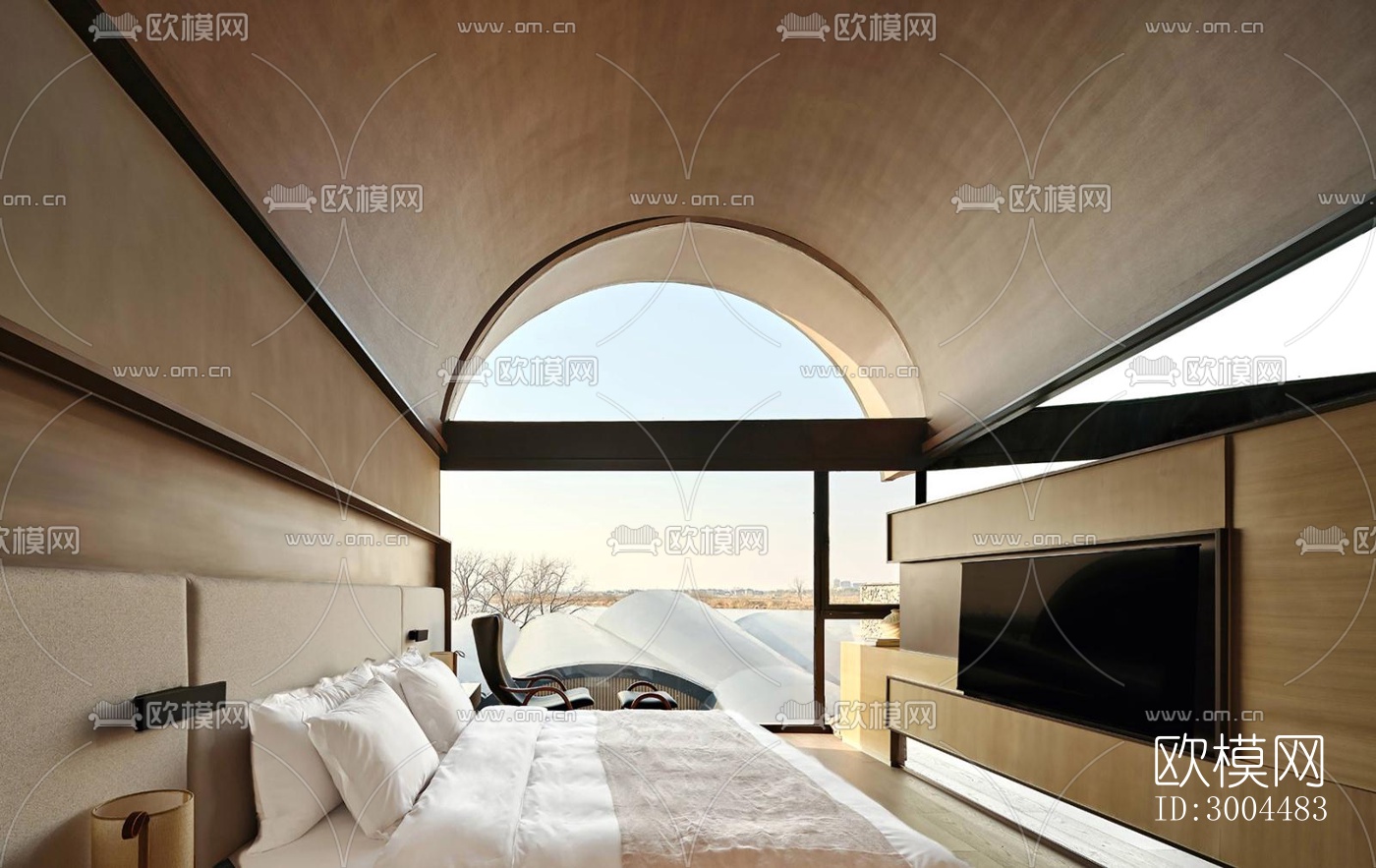 现代酒店民宿效果图下载（渲染图13）