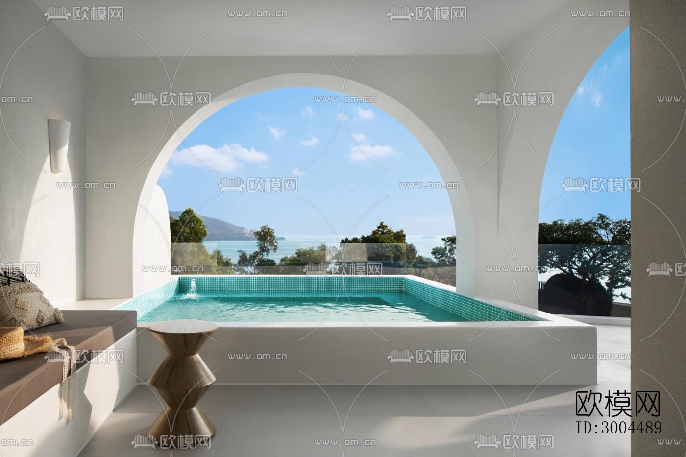 现代酒店民宿效果图下载（渲染图2）