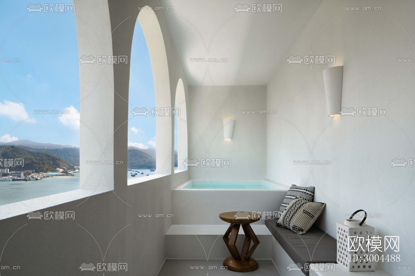 现代酒店民宿效果图下载（渲染图3）