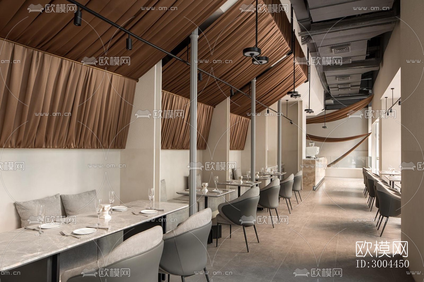 侘寂西餐厅效果图下载（渲染图13）