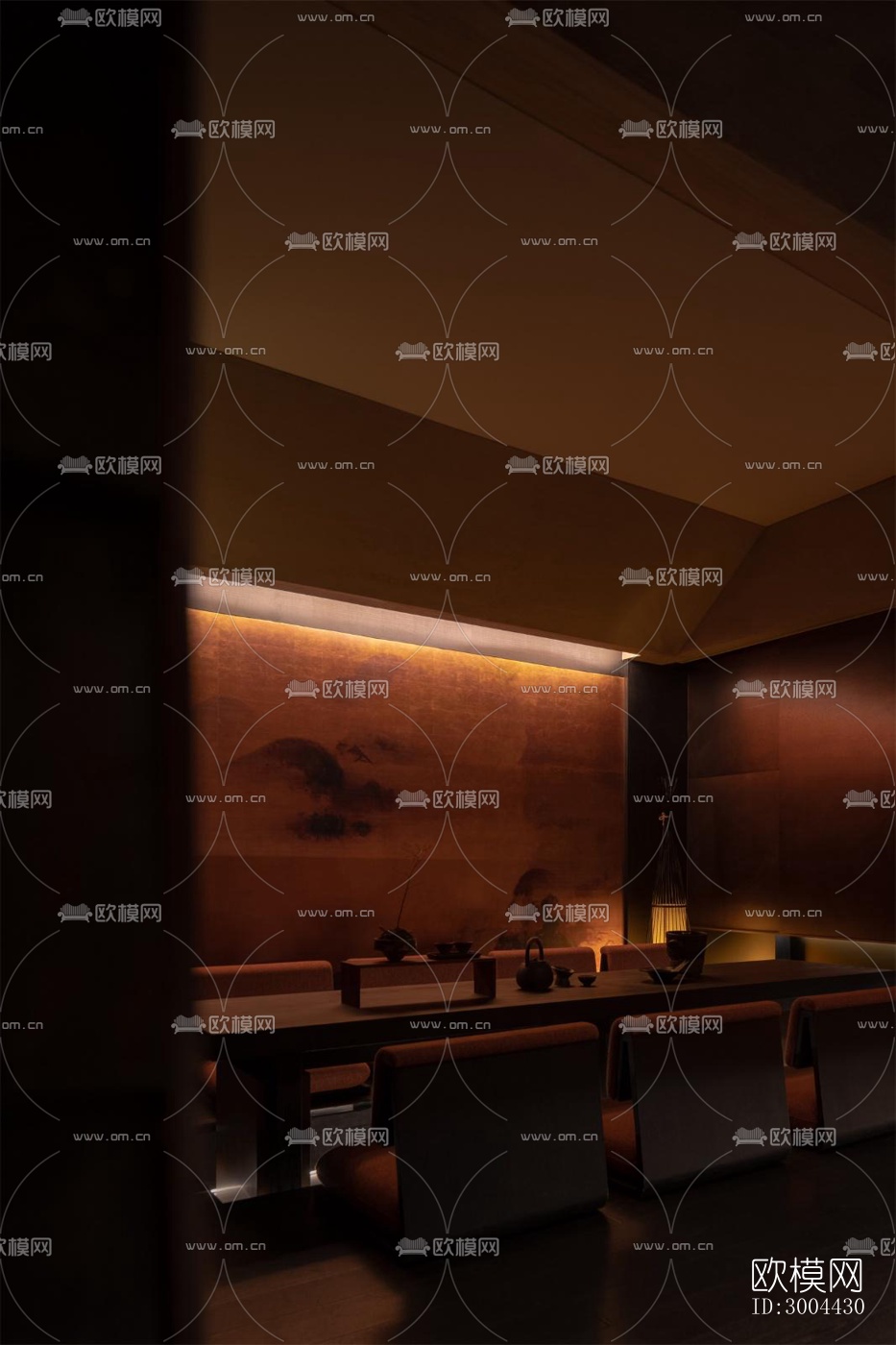 新中式中餐厅效果图下载（渲染图7）