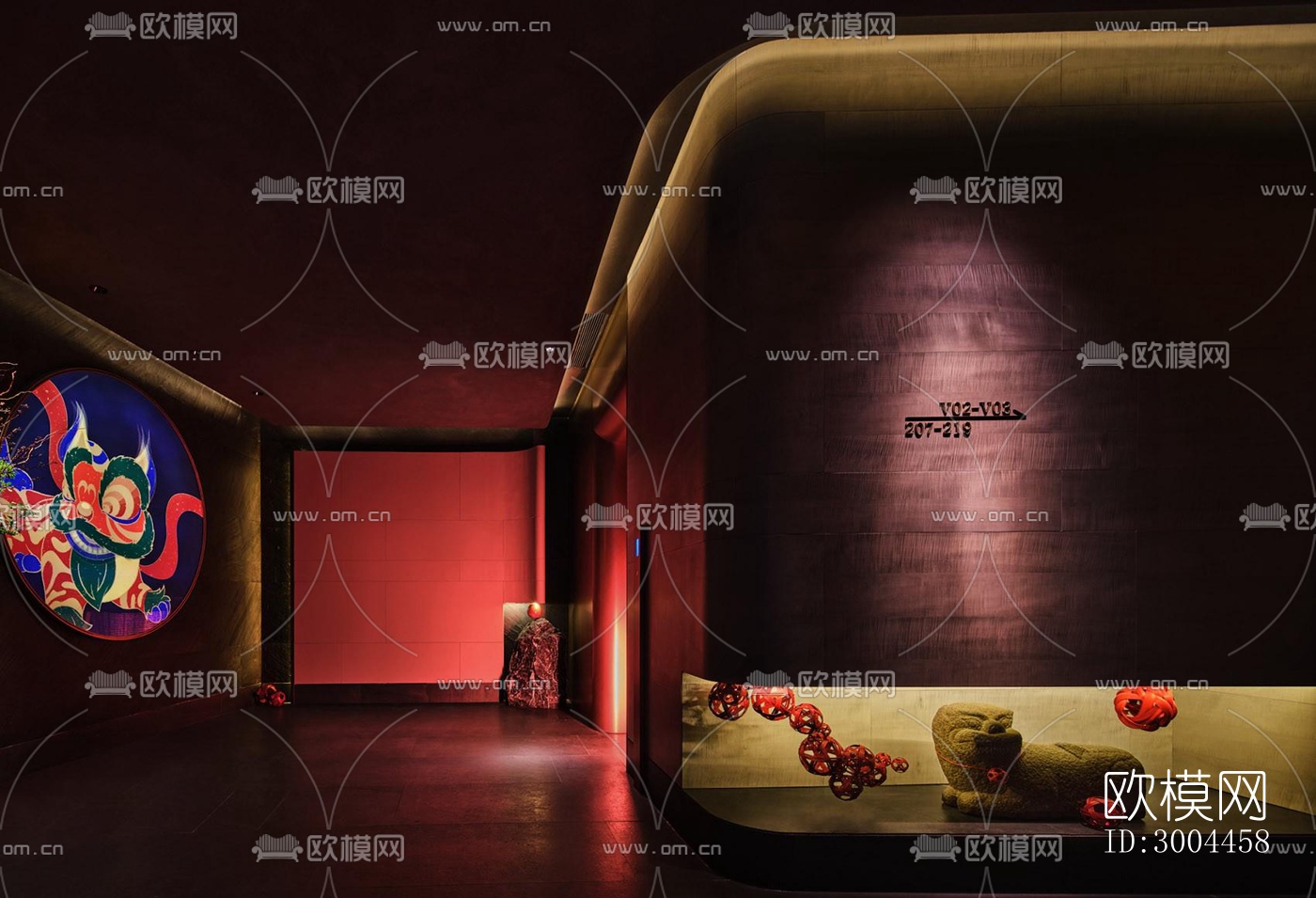 高级灰西餐厅效果图下载（渲染图14）