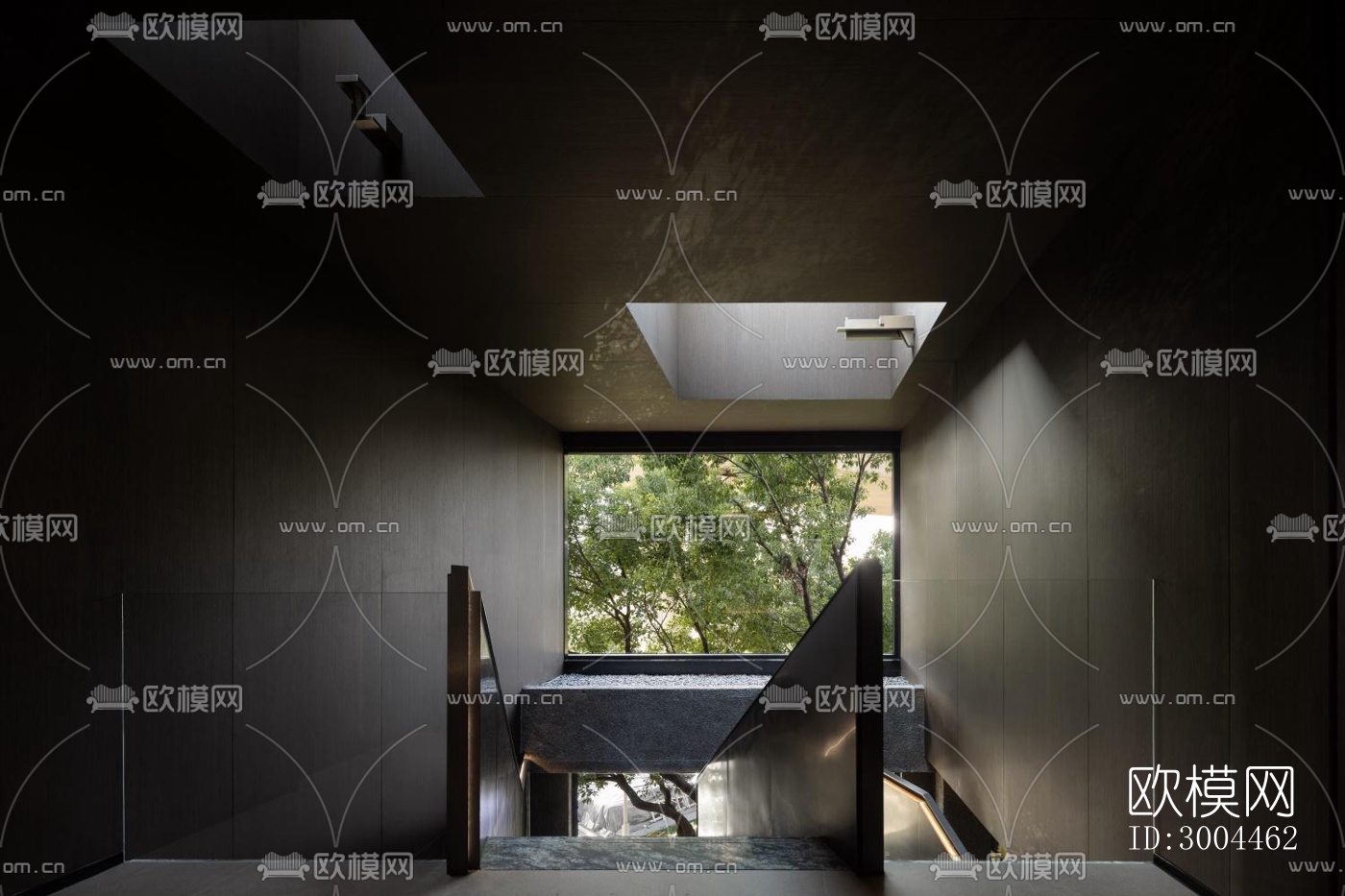 高级灰西餐厅效果图下载（渲染图15）