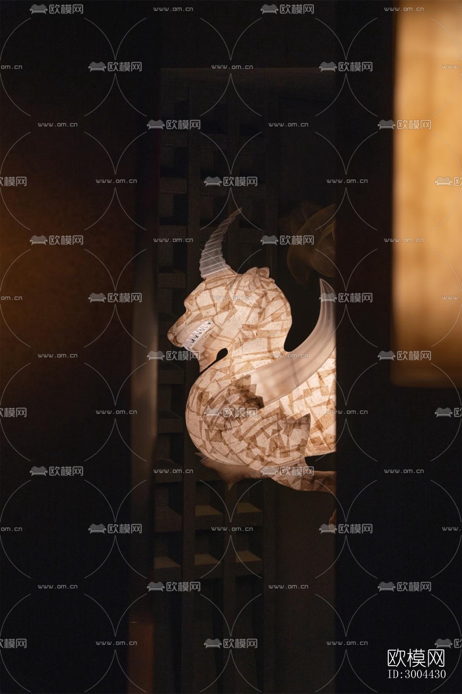 新中式中餐厅效果图下载（渲染图12）