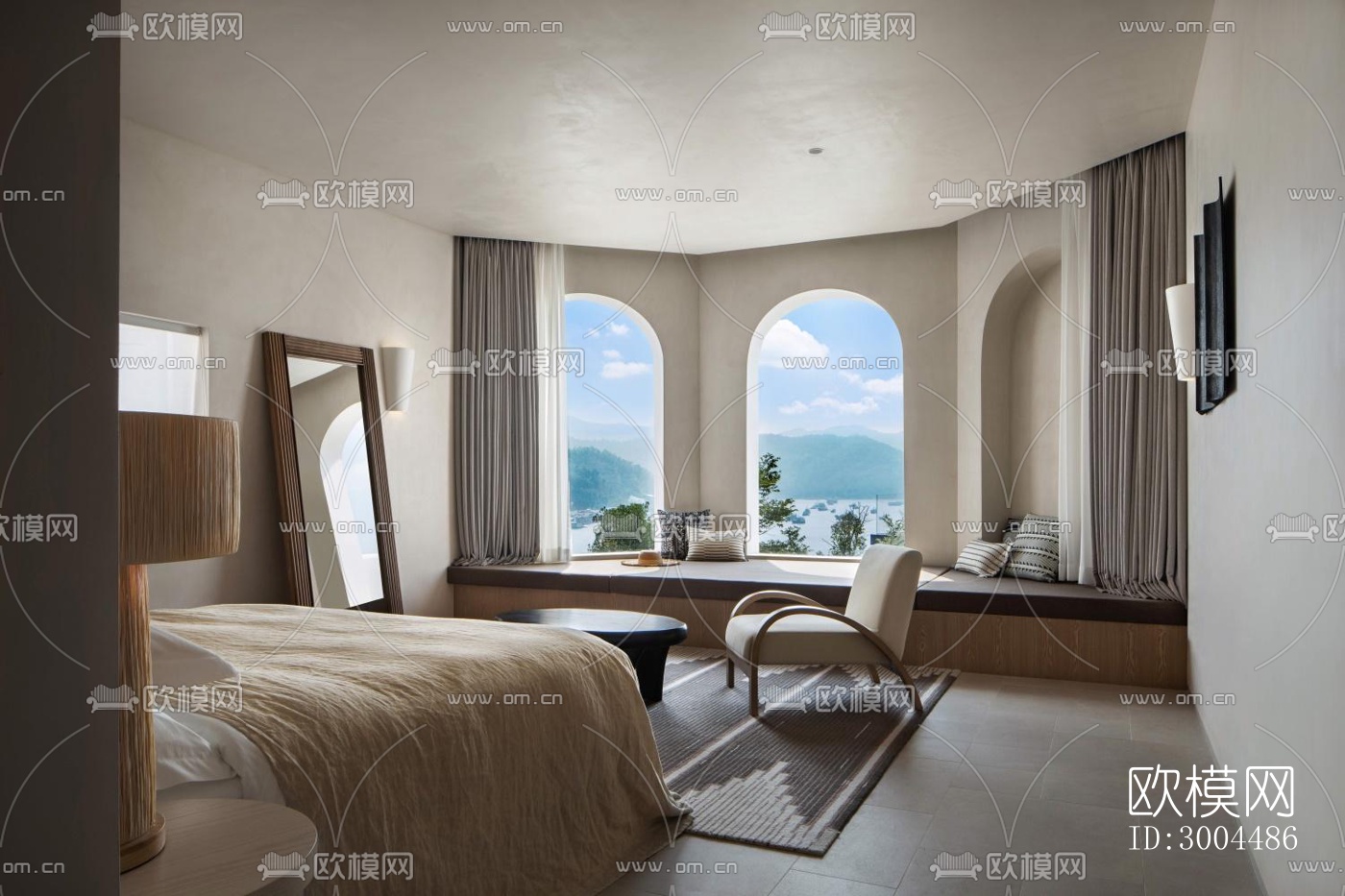 现代酒店民宿效果图下载（渲染图1）