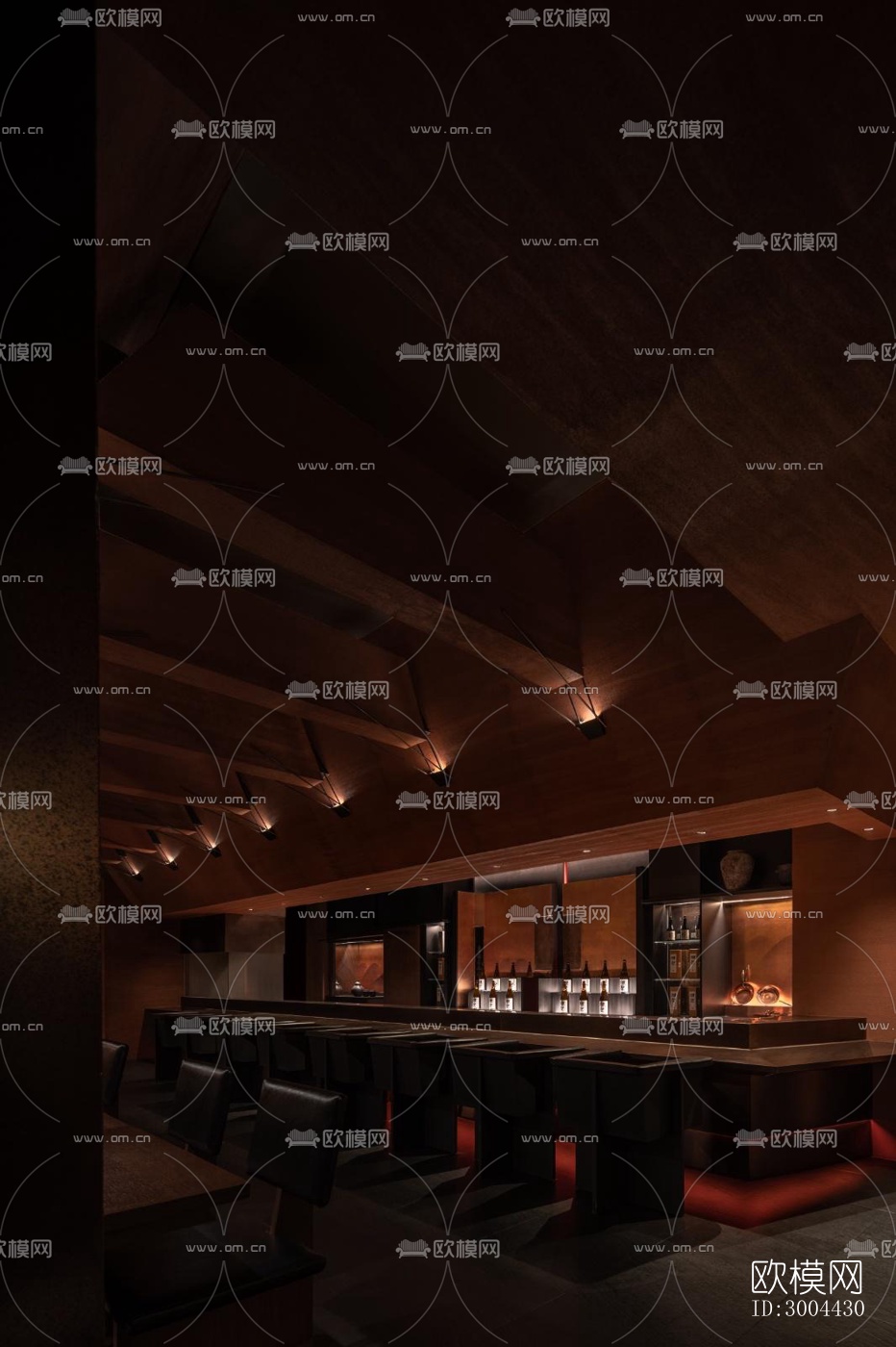 新中式中餐厅效果图下载（渲染图9）