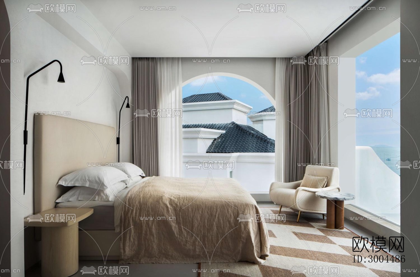 现代酒店民宿效果图下载（渲染图2）