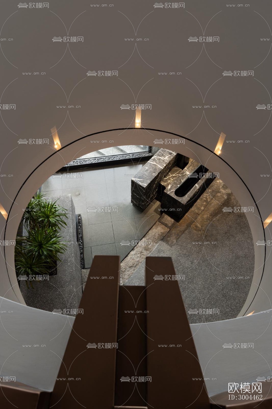 高级灰西餐厅效果图下载（渲染图7）