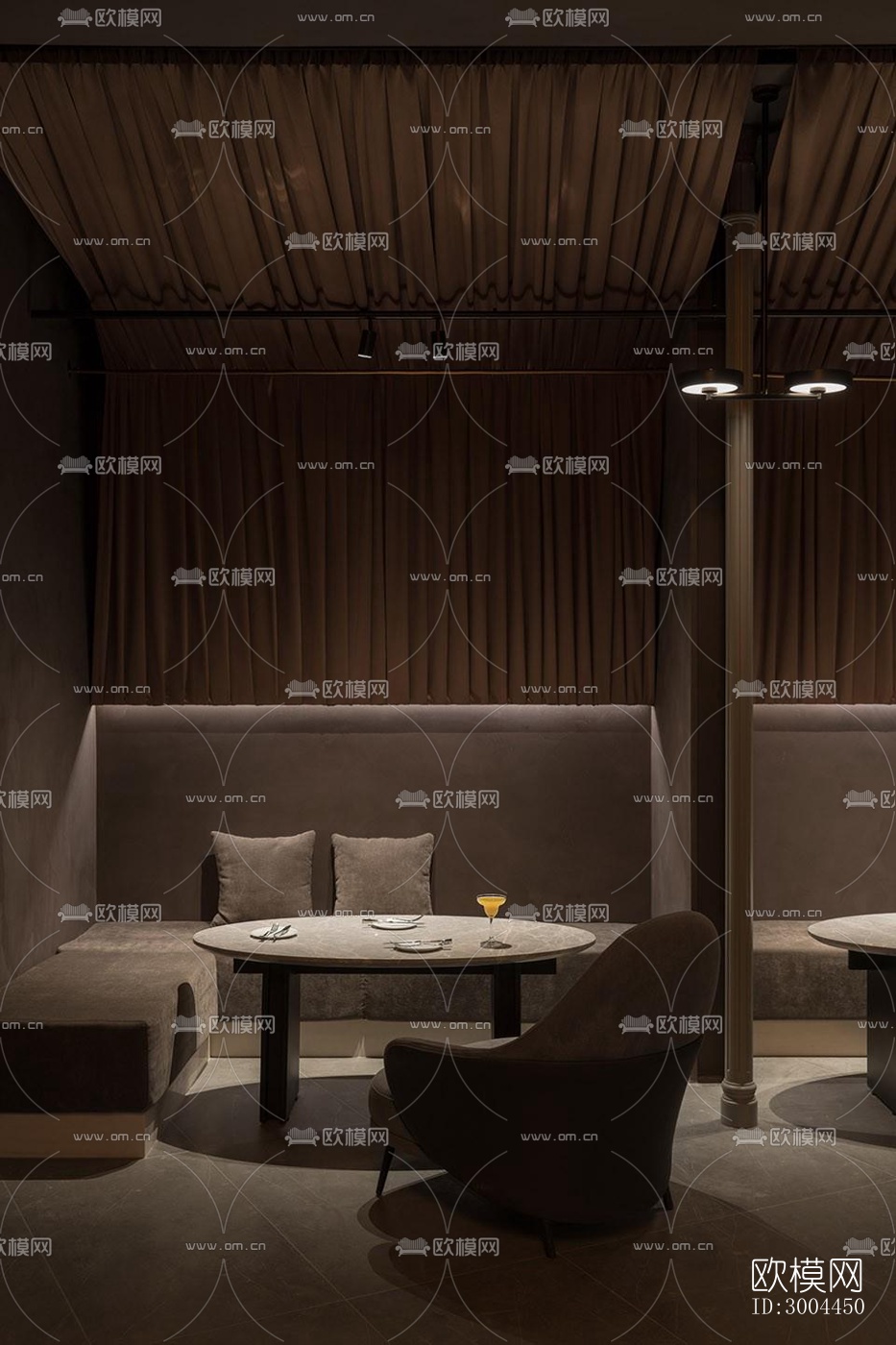 侘寂西餐厅效果图下载（渲染图2）