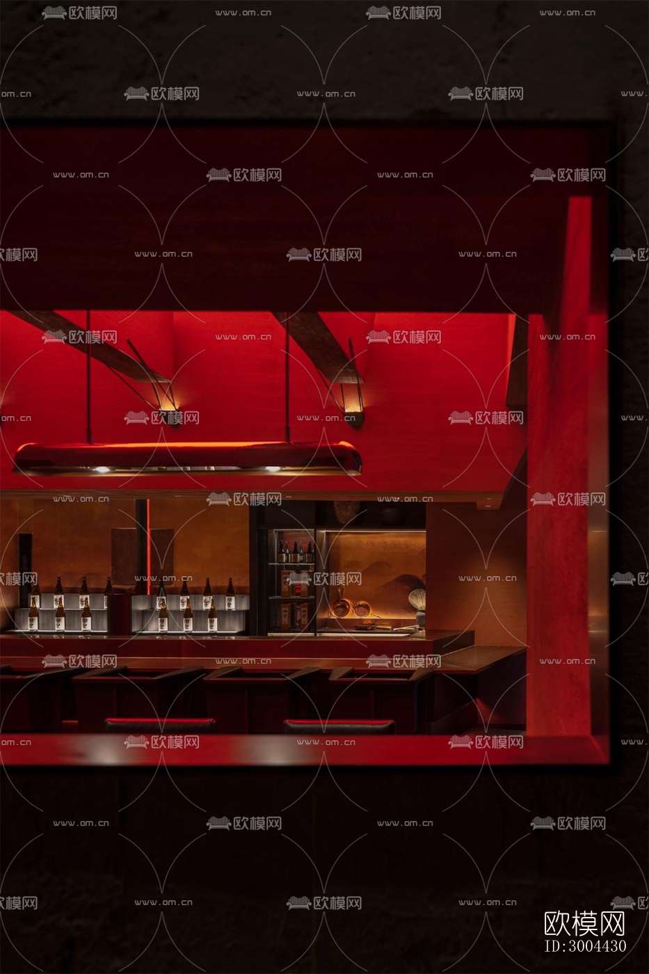 新中式中餐厅效果图下载（渲染图1）