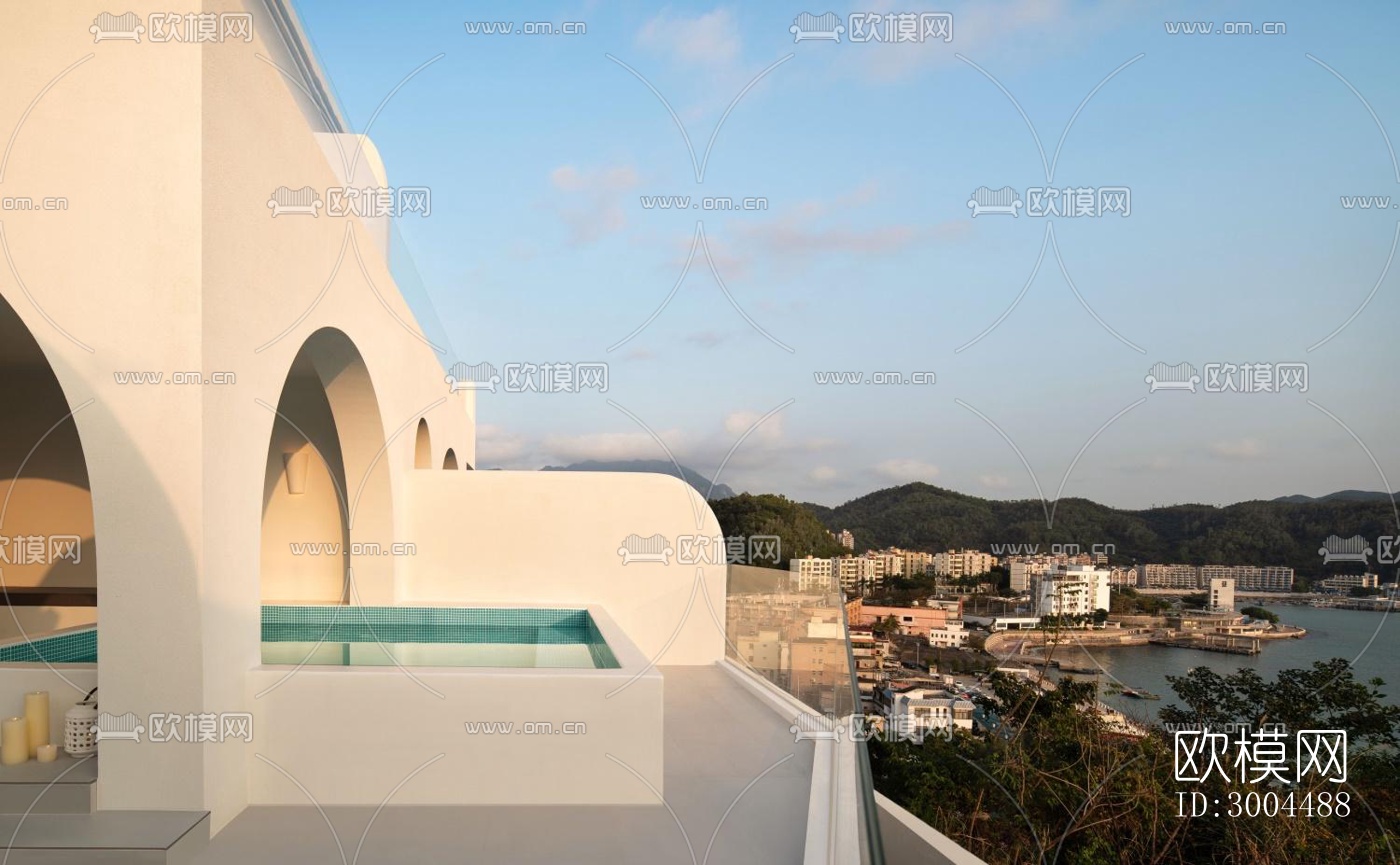 现代酒店民宿效果图下载（渲染图1）