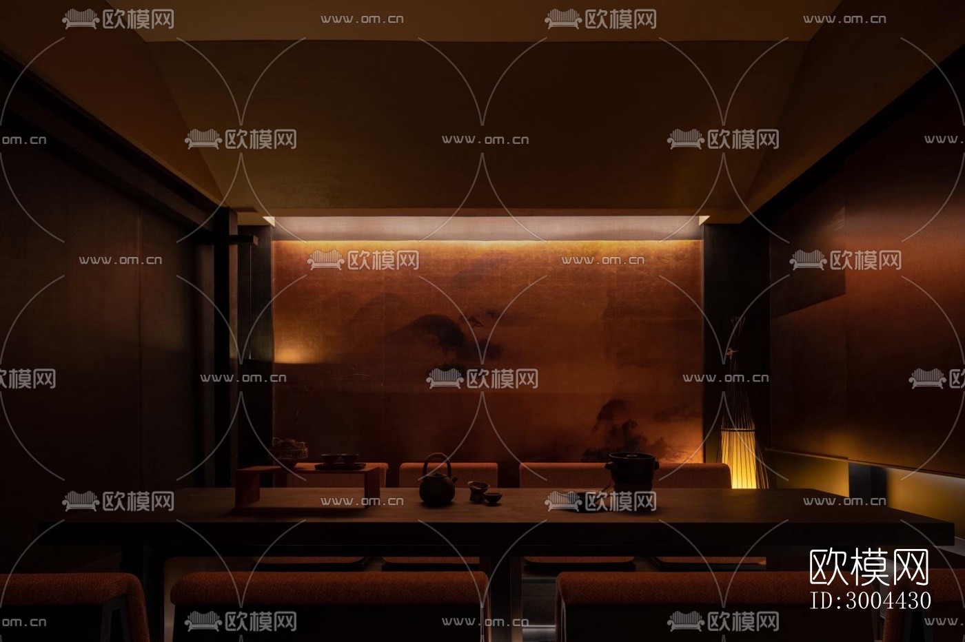 新中式中餐厅效果图下载（渲染图5）