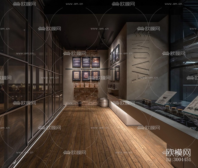 現(xiàn)代西餐廳效果圖下載(渲染圖12)