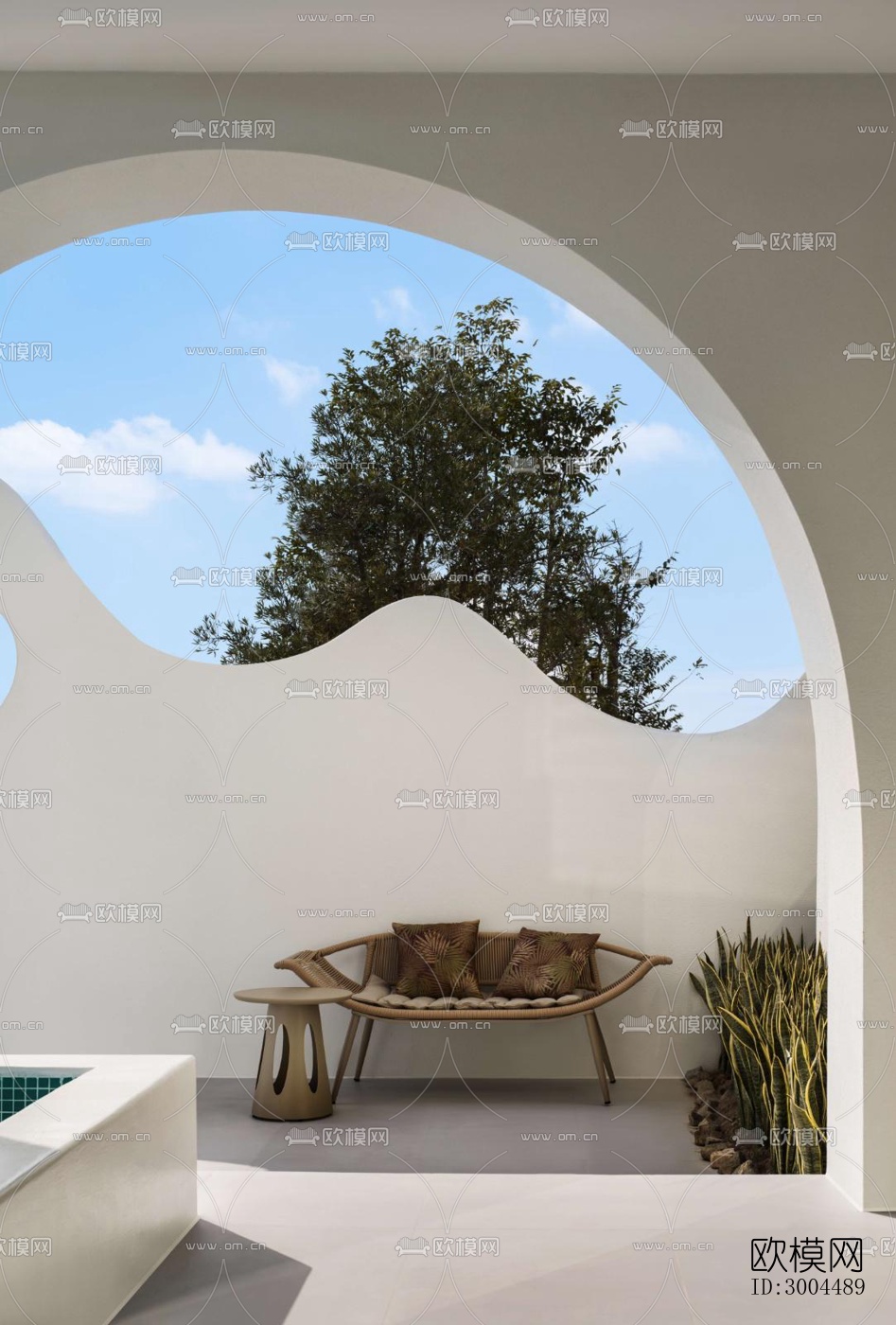 现代酒店民宿效果图下载（渲染图5）