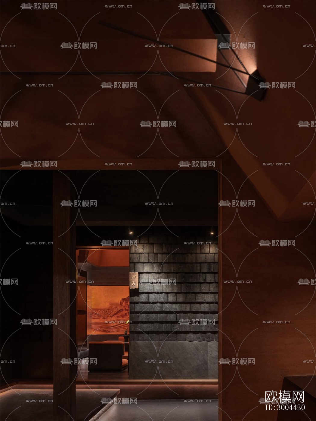 新中式中餐厅效果图下载（渲染图13）