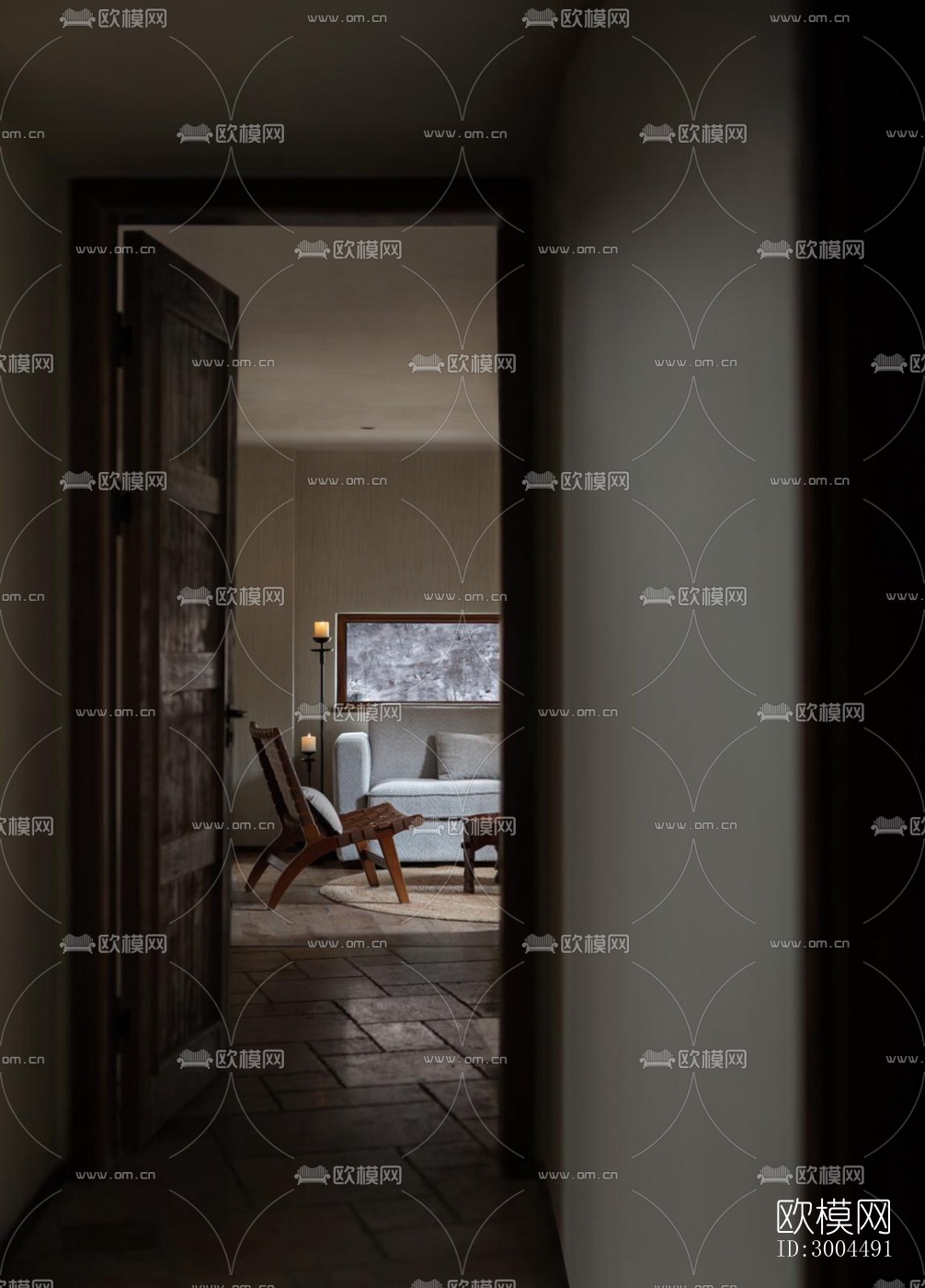 现代酒店民宿效果图下载（渲染图6）