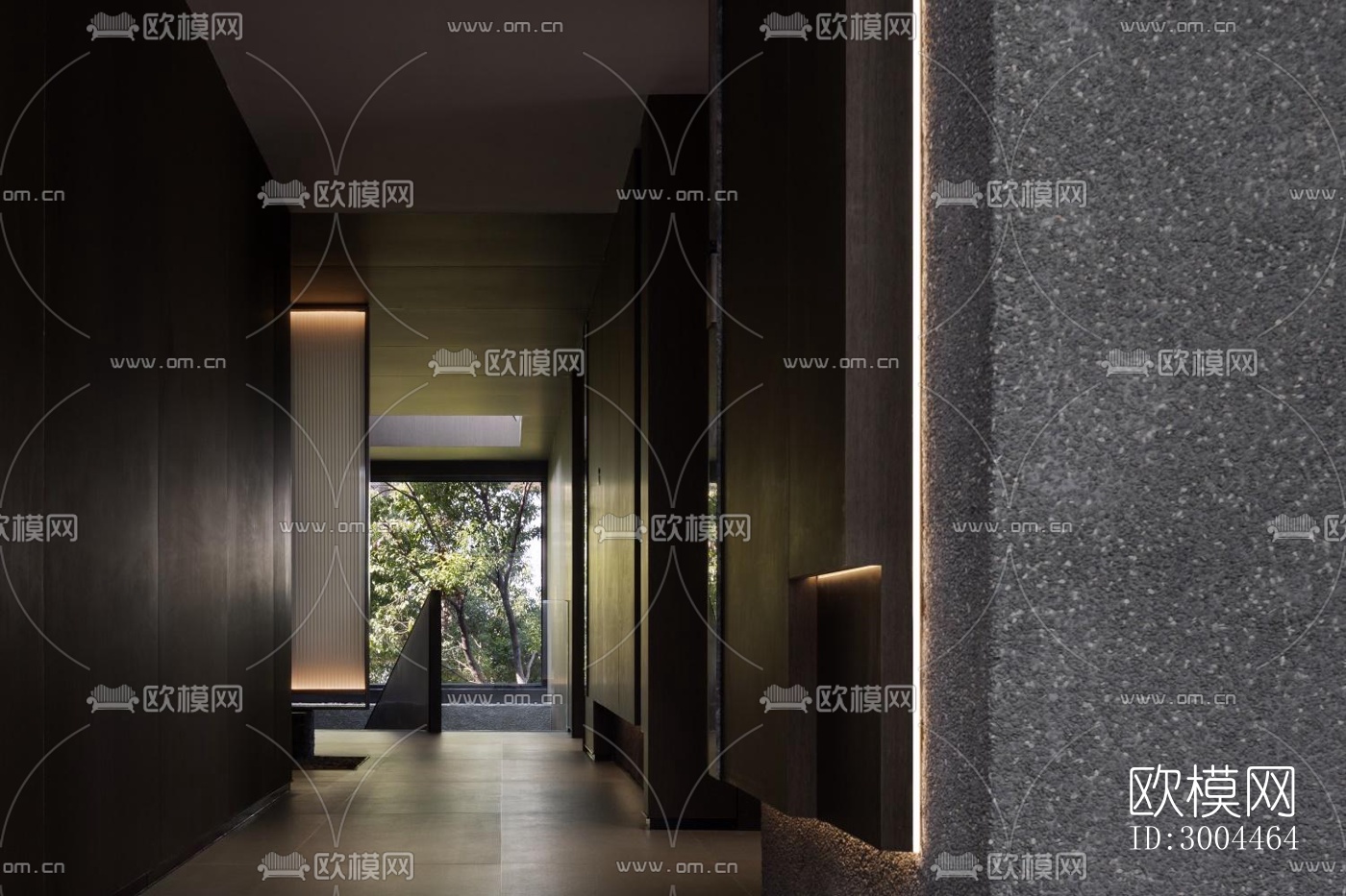 高级灰西餐厅效果图下载（渲染图20）