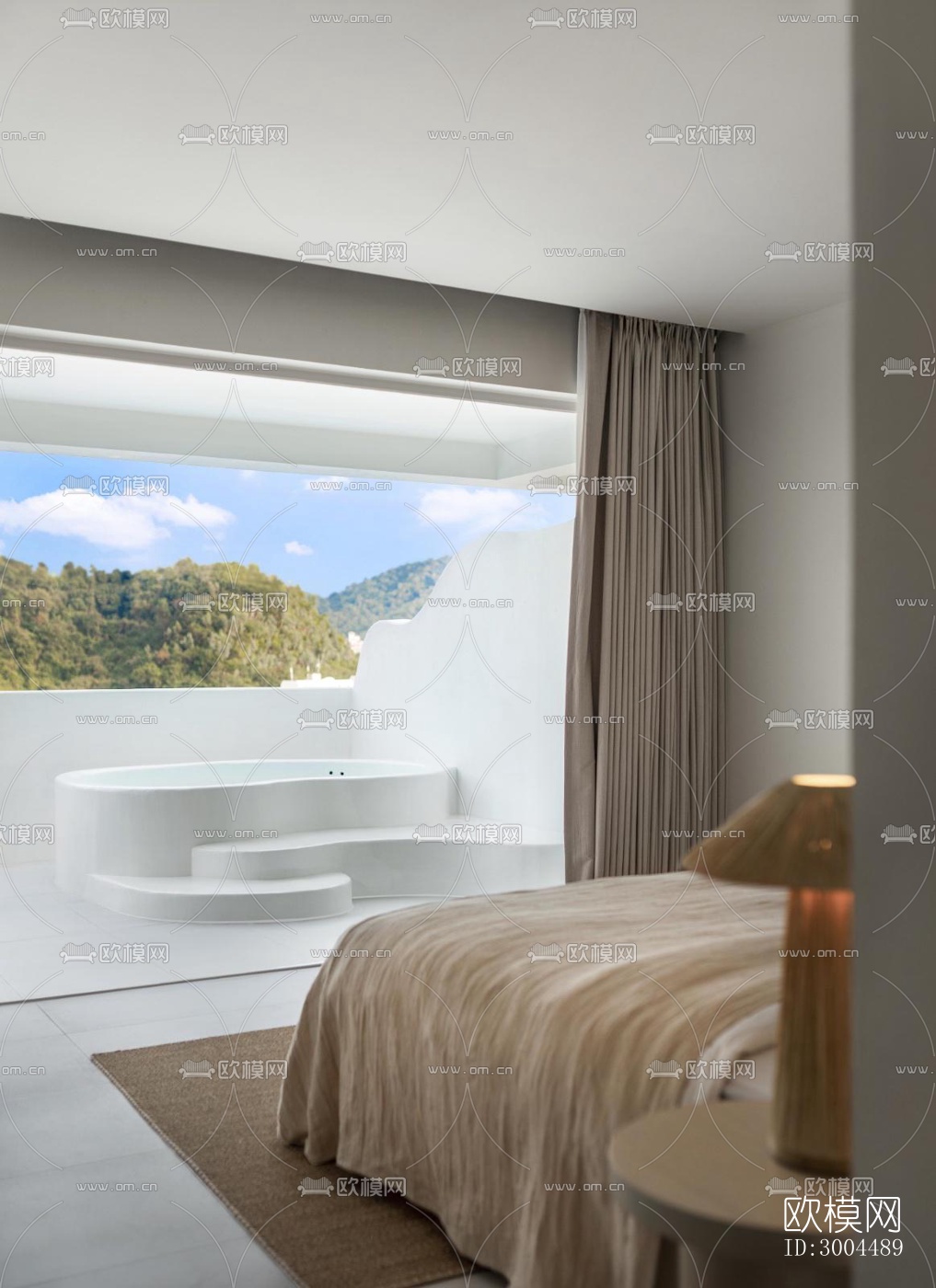 现代酒店民宿效果图下载（渲染图9）