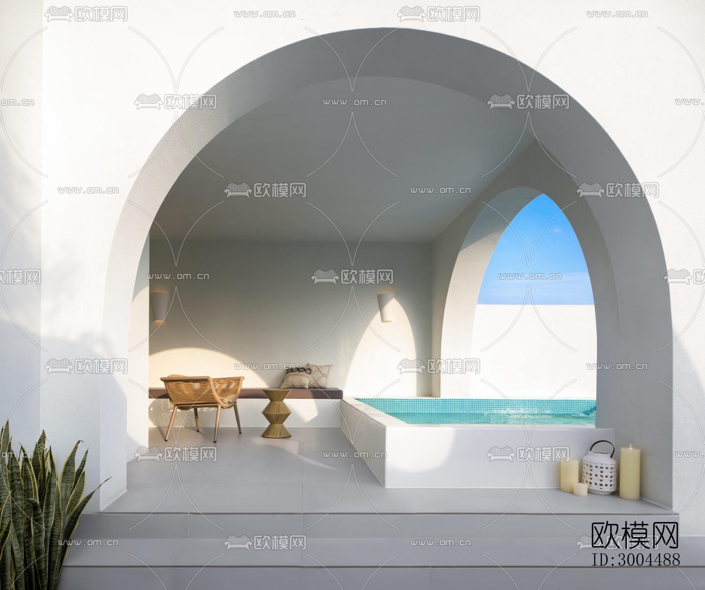 现代酒店民宿效果图下载（渲染图2）