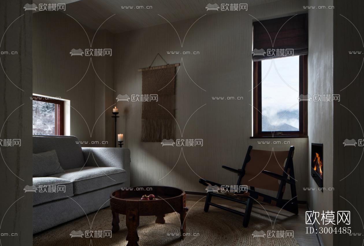 现代酒店民宿效果图下载（渲染图14）