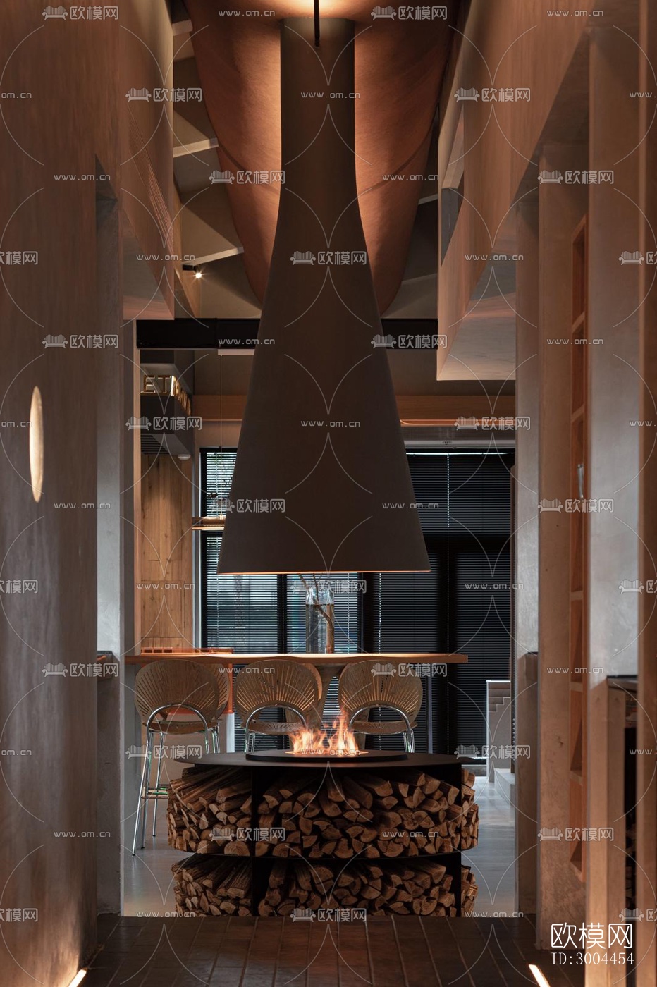 现代西餐厅效果图下载（渲染图13）