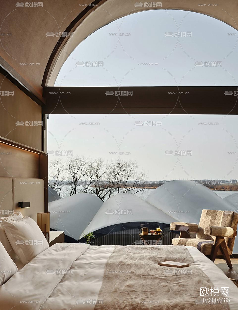 现代酒店民宿效果图下载（渲染图14）