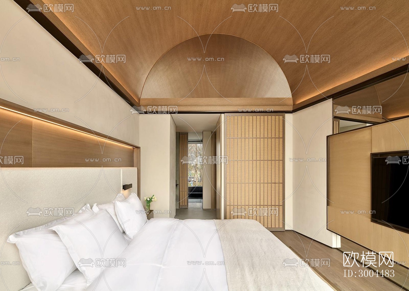 现代酒店民宿效果图下载（渲染图2）