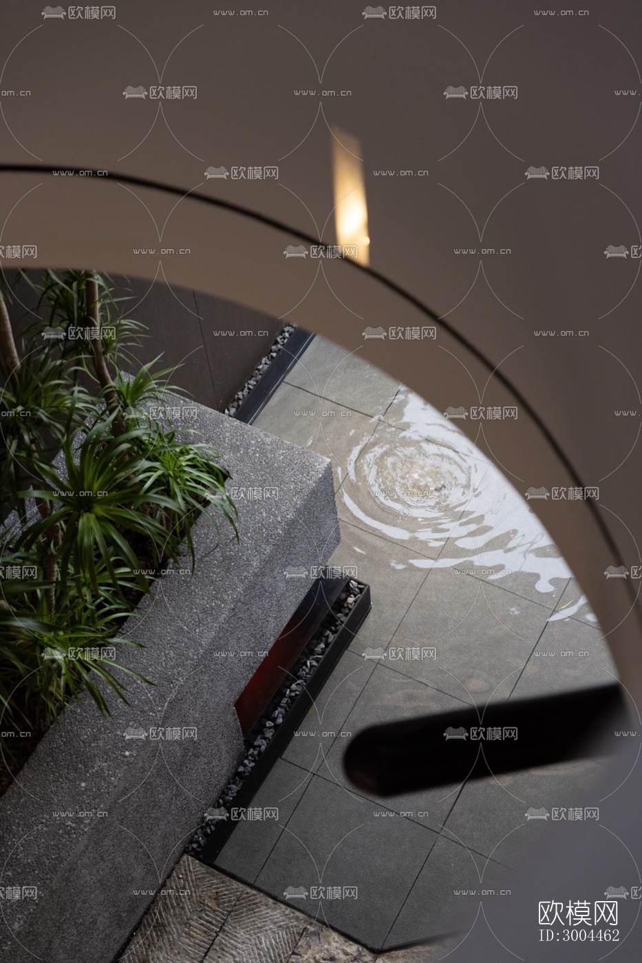 高级灰西餐厅效果图下载（渲染图16）