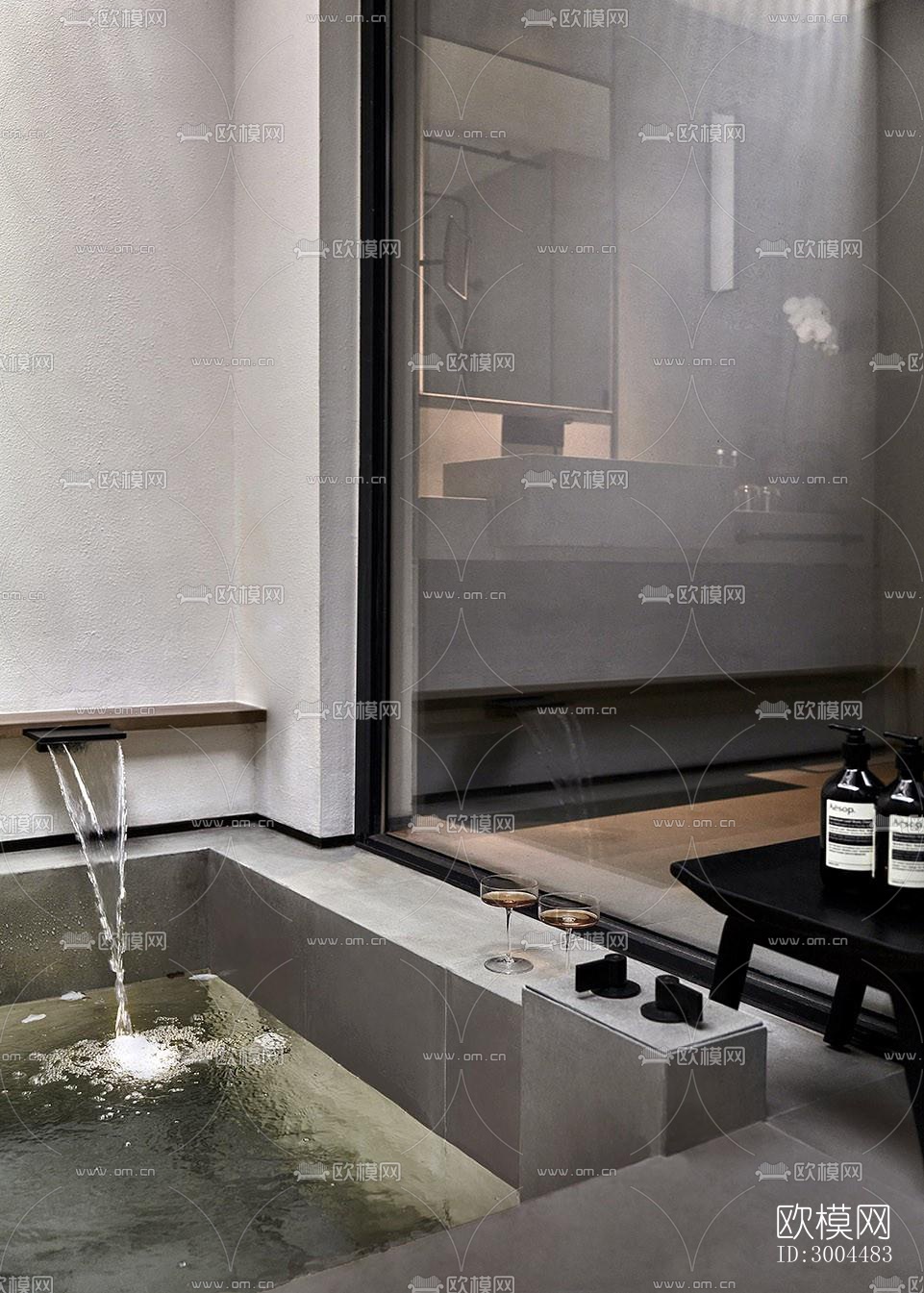 现代酒店民宿效果图下载（渲染图3）