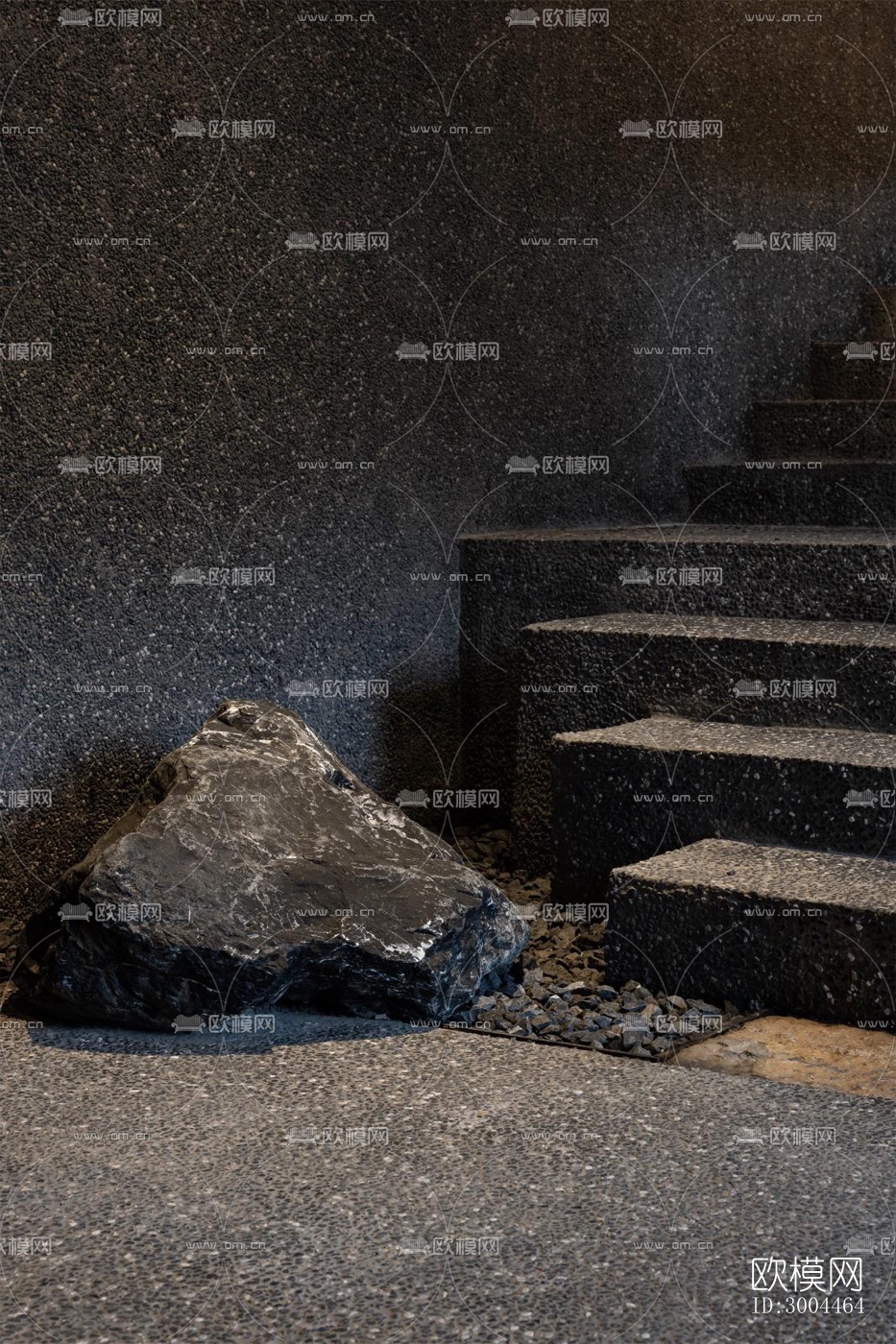 高级灰西餐厅效果图下载（渲染图19）