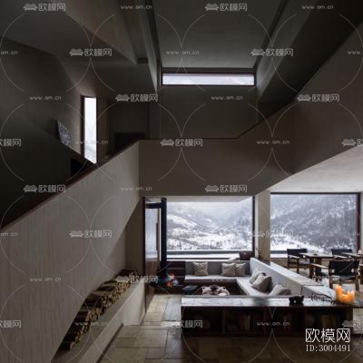 现代酒店民宿效果图下载（渲染图15）