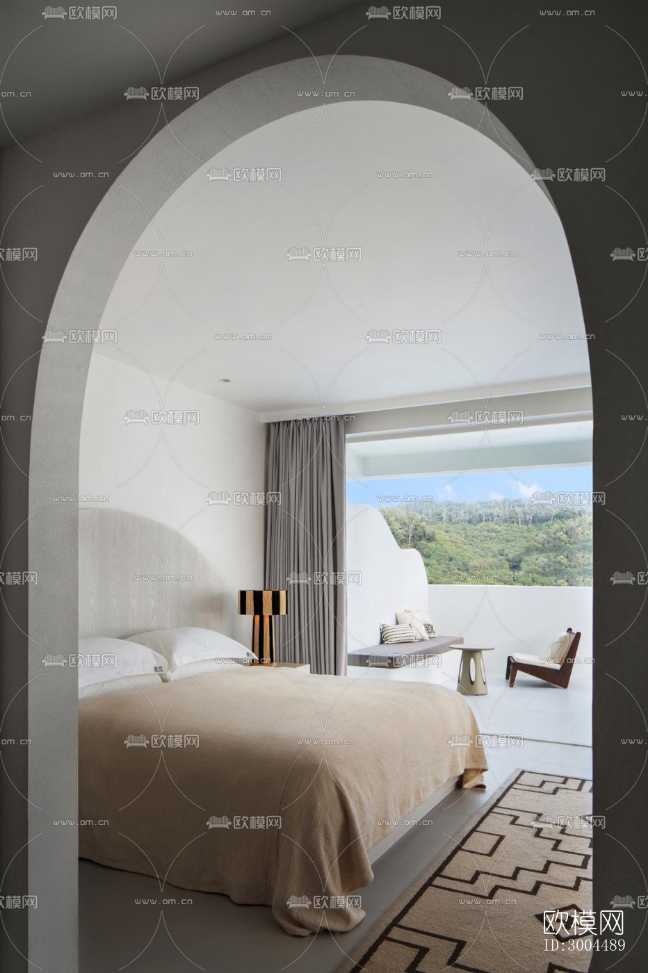 现代酒店民宿效果图下载（渲染图3）