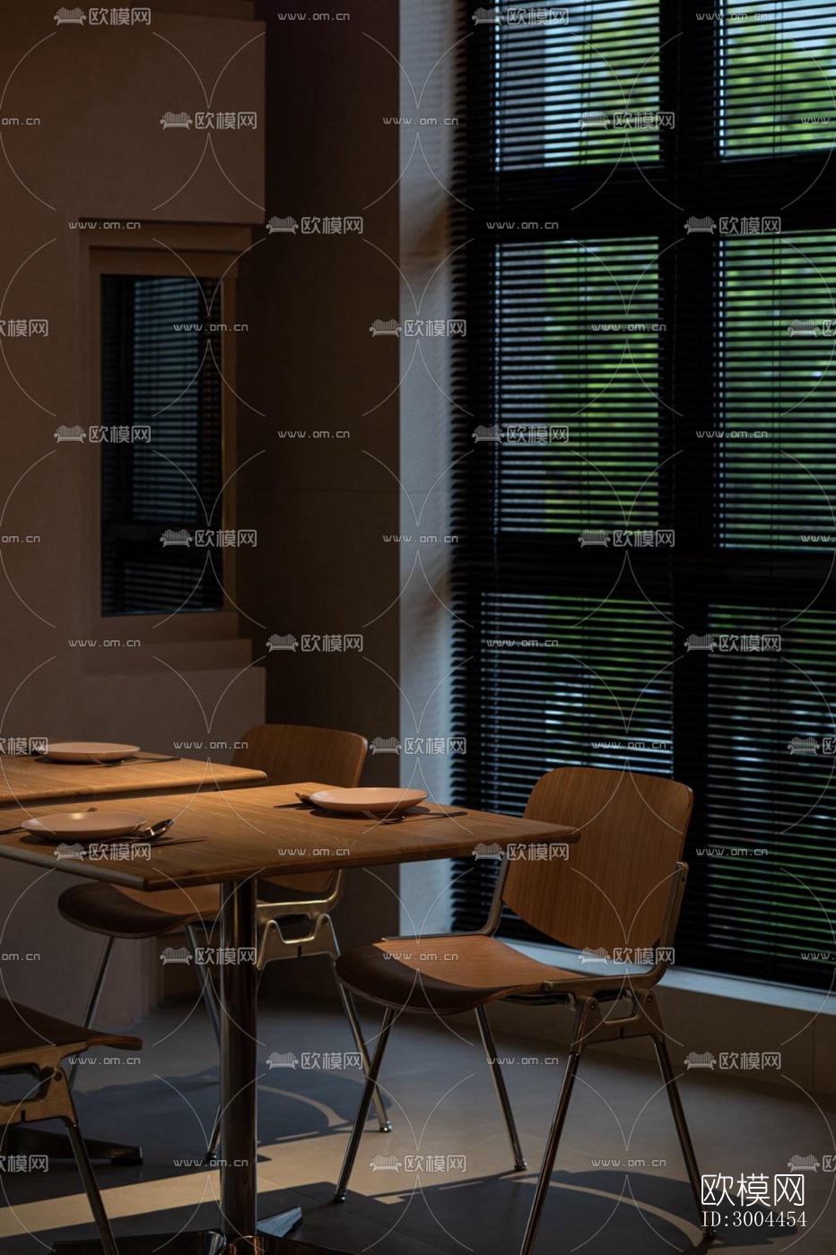 现代西餐厅效果图下载（渲染图4）