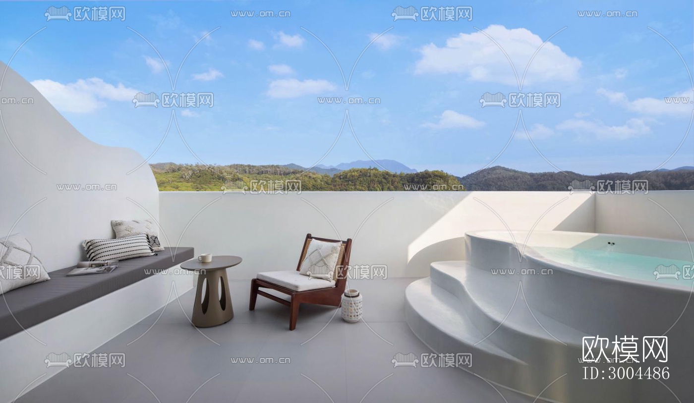 现代酒店民宿效果图下载（渲染图13）