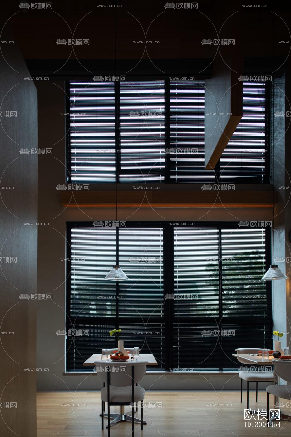 现代西餐厅效果图下载（渲染图11）