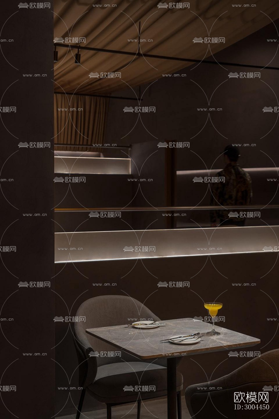 侘寂西餐厅效果图下载（渲染图7）