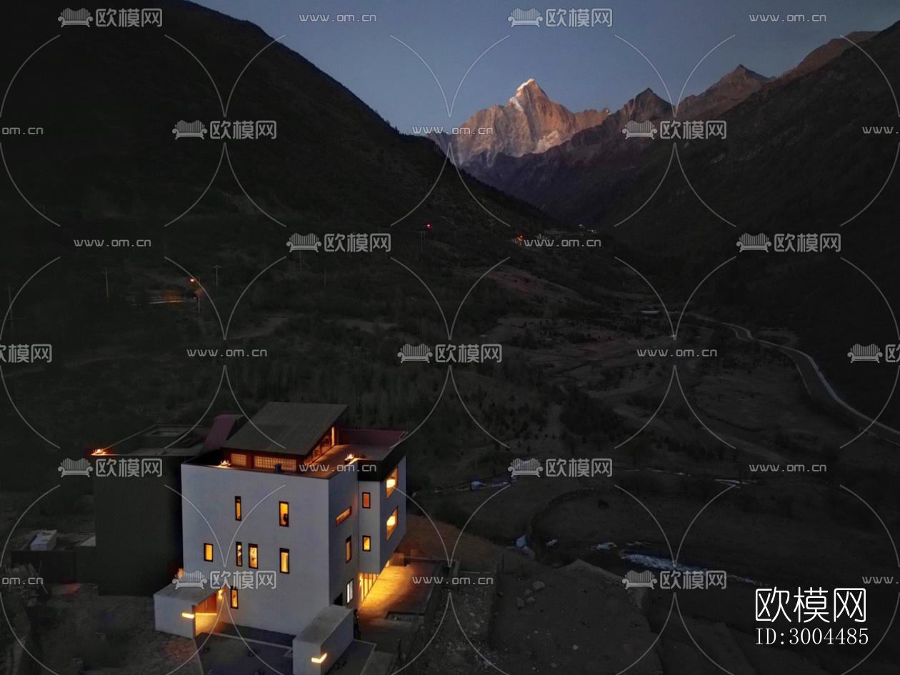 现代酒店民宿效果图下载（渲染图8）