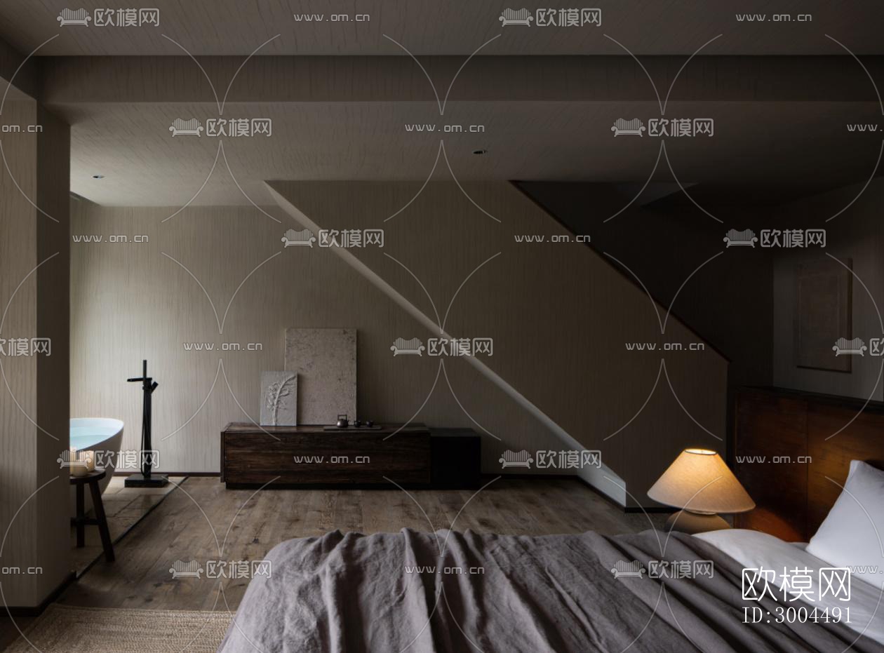 现代酒店民宿效果图下载（渲染图1）