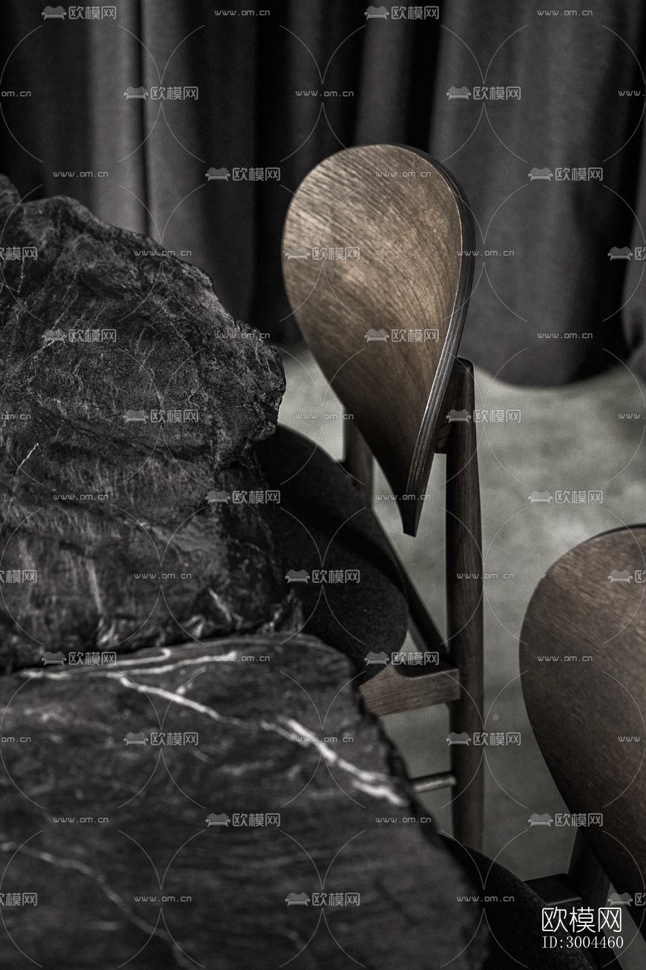 高级灰西餐厅效果图下载（渲染图16）