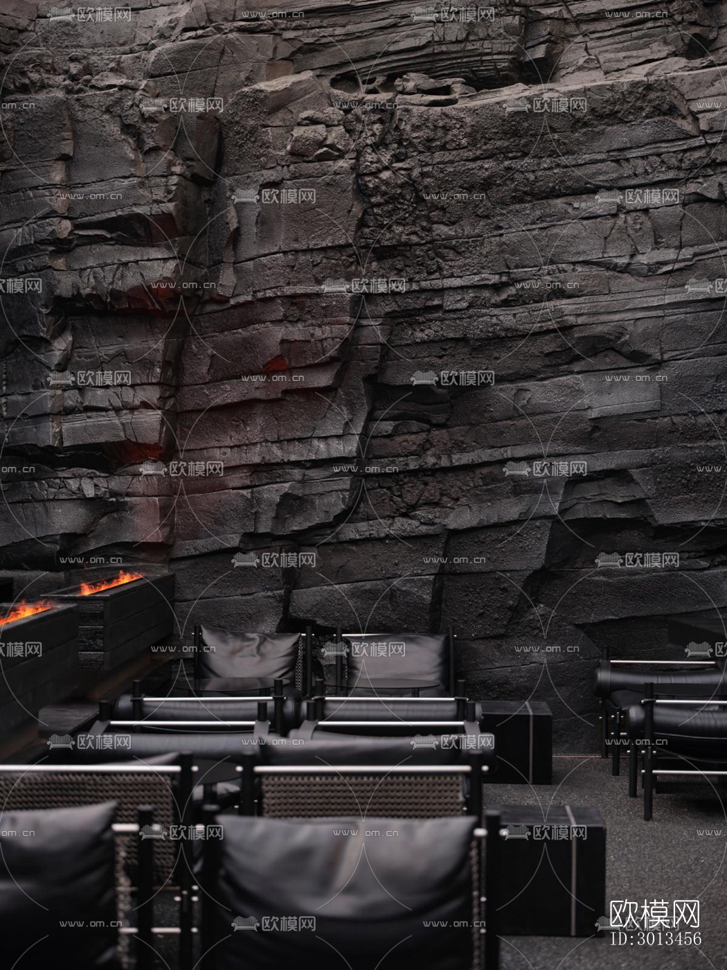 高级灰西餐厅效果图下载（渲染图13）