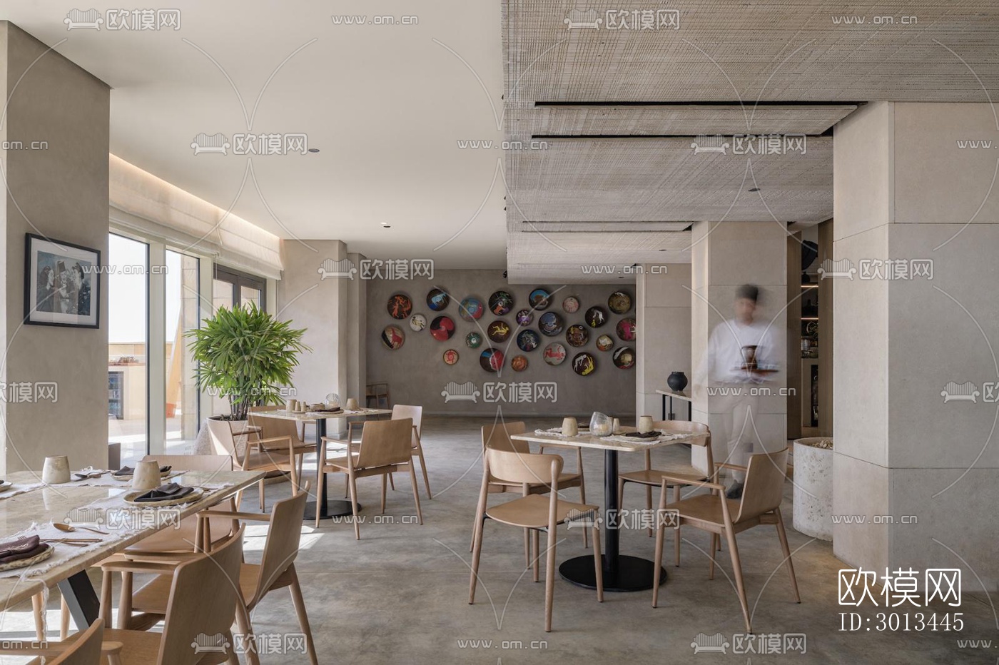 侘寂西餐厅效果图下载（渲染图4）