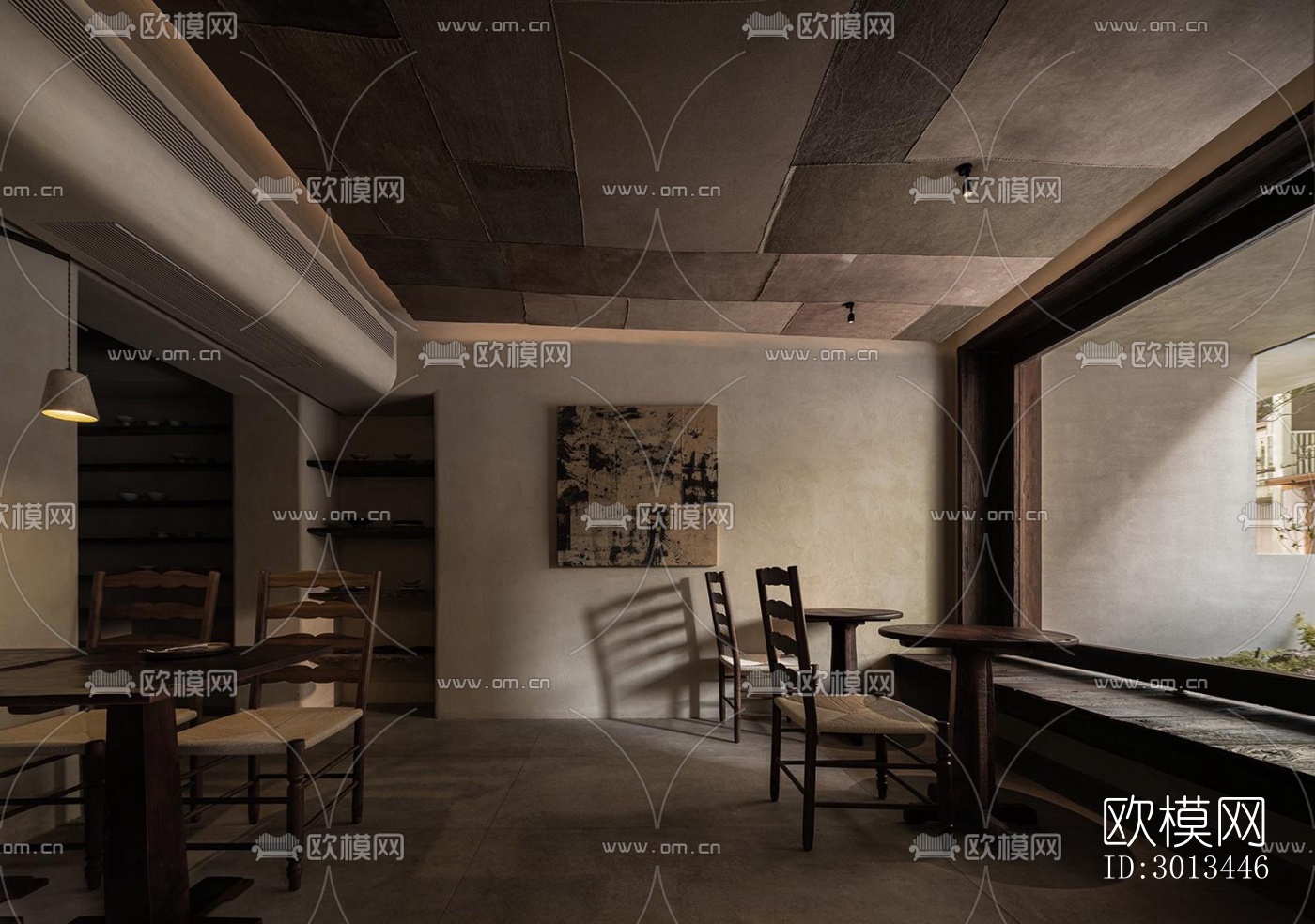 侘寂西餐厅效果图下载（渲染图4）